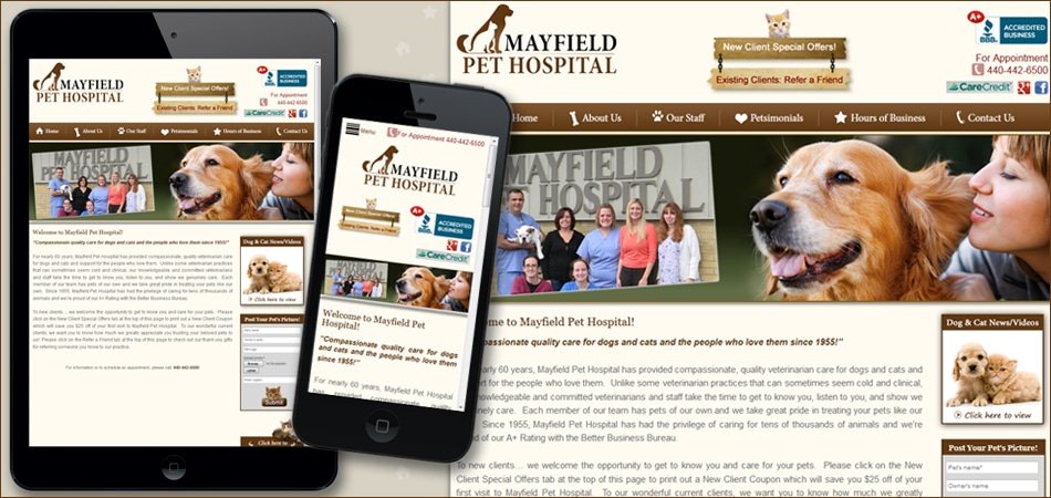 Pet Hospital Mobile Responsive Website Design By Pat’s Marketing