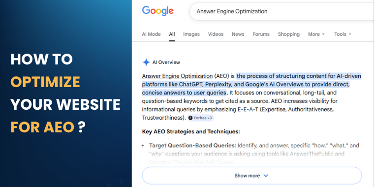 Optimize website for Answer Engine Optimization Optimize website for Answer Engine Optimization