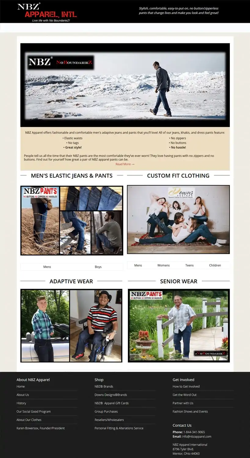 NBZ Apparel site