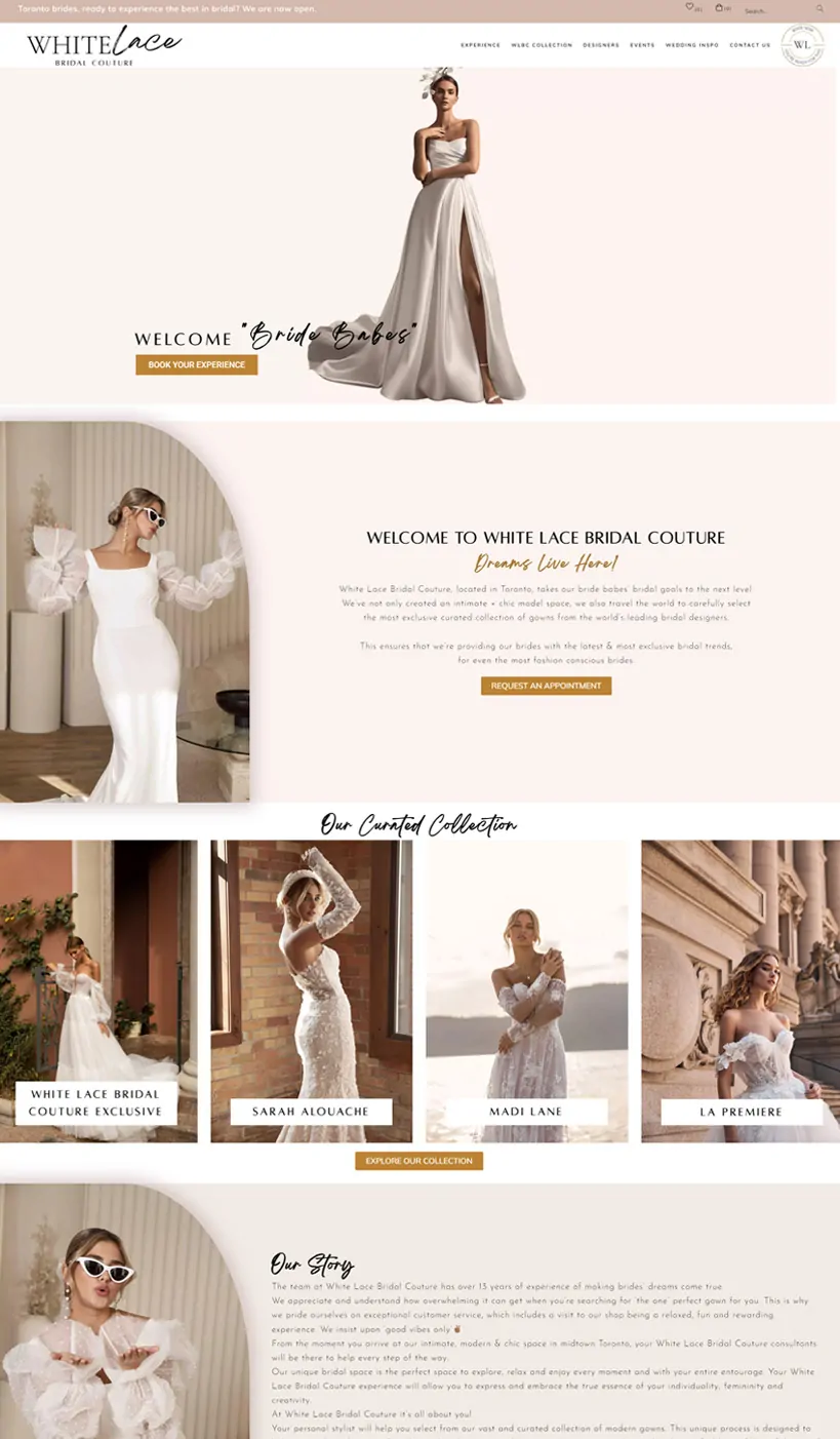 Bridal Shop Website